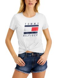 Tommy Hilfiger Knot-Front T-Shirt