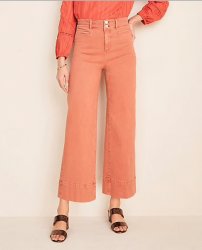 Ann Taylor Wide Leg Crop Jeans