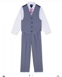 Nautica Toddler Boys 4-Pc. Glen Plaid Vest Set