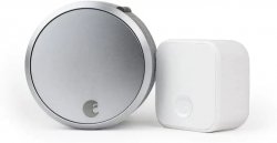 August Smart Lock Pro + Connect Hub (3rd Gen, Silver or Dark Gray)