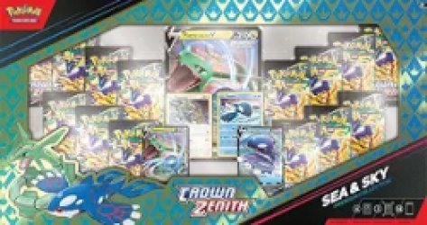 Pokemon Crown Zenith Sea & Sky Premium Collection (14 Booster Packs, 4 Foil Cards, Oversize Card & More!)
