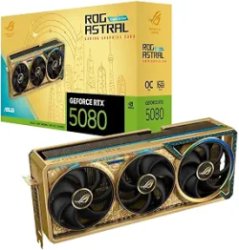ASUS NVIDIA GeForce RTX 5080 ROG Astral Dhahab CORE Overclocked Triple Fan 16GB GDDR7 PCIe 5.0 Graphics Card