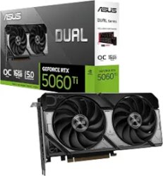 ASUS Dual GeForce RTX 5060 Ti 16GB 128-Bit GDDR7 PCI Express 5.0 x8 DLSS 4.0 Graphics Card DUAL-RTX5060TI-O16G