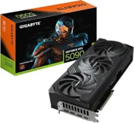 GIGABYTE GeForce RTX 5090 WINDFORCE 32G Graphics Card, 32GB 512-bit GDDR7, PCIe 5.0, WINDFORCE Cooling System, GV-N5090WF3-32GD Video Card