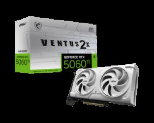 MSI GeForce RTX 5060 Ti 16G VENTUS 2X OC WHITE PLUS Graphics Card, 16GB GDDR7, DPx3, HDMIx1, DLSS 4