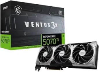 MSI GeForce GeForce RTX 5070 Ti 16G VENTUS 3X OC Graphics Card, 16GB GDDR7, DPx3, HDMIx1, DLSS 4