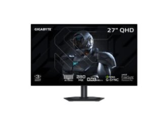 GIGABYTE 27 inch QHD 2K 1440P 280Hz with AMD FreeSync Premium Pro & G-SYNC Compatible 0.03ms HDR500 USB-C KVM OLED Gaming Computer Monitor with Height adjustable, Pivot, Swivel and Tilt stand MO27Q28G