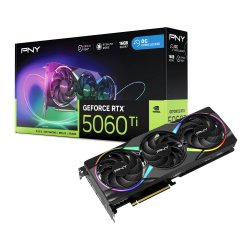 PNY NVIDIA GeForce RTX 5060 Ti OC Dual Fan, Graphics Card 8GB GDDR7, SFF-Ready, 2-Slot
