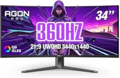 AOC Agon 34" Curved Gaming Monitor QD OLED 360Hz NVIDIA G-SYNC AGP346UCSD
