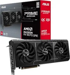 ASUS Prime Radeon RX 9070 GRE OC Edition Gaming Graphics Card (AMD Radeon RX 9070, PCIe 5.0, HDMI/DP 2.1, Dual BIOS Switch, Axial Tech Fan, 2.5 Slot Design, MaxContact, PRIME-RX9070GRE-O12G)
