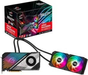ASUS ROG Strix LC AMD Radeon RX 6800 XT OC Edition Gaming Graphics Card (PCIe 4.0, 16GB GDDR6, HDMI 2.1, DisplayPort 1.4a, Full-Coverage Cold Plate, 240mm Radiator, 600mm tubing, GPU Tweak II)