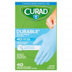 Curad Nitrile Disposable Exam Gloves 40 Ct