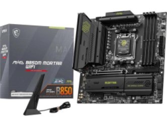 MSI MAG B850M Mortar WiFi Motherboard, mATX - Supports AMD Ryzen 9000/8000 / 7000 Processors, AM5-60A SPS VRM, DDR5 Memory Boost 8200+ MT/s (OC), PCIe 5.0 x16, M.2 Gen5, Wi-Fi 7, 5G LAN