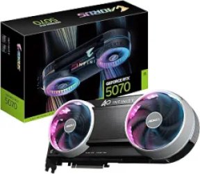 GIGABYTE AORUS GeForce RTX 5070 Infinity 12G Graphics Card, 12GB 192-bit GDDR7, PCIe 5.0, WINDFORCE HYPERBURST Cooling System, GV-N5070AORUS IF-12GD Video Card