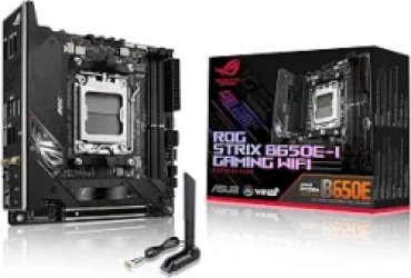 ASUS ROG Strix B650E-I Gaming WiFi AMD B650 AM5 Ryzen Desktop 9000 8000 & 7000 mini-ITX mITX Motherboard, 10+2 Power Stages, DDR5, 2X M.2 Slot, PCIe 5.0, 2.5G LAN, WiFi 6E, USB 3.2 Gen 2x2 Type-C