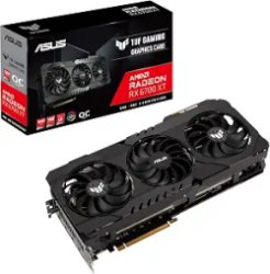 ASUS TUF Gaming AMD Radeon RX 6700 XT OC Edition Graphics Card AMD RDNA 2, PCIe 4.0, 12GB GDDR6, HDMI 2.1, DisplayPort 1.4a, Dual ball fan bearings, all-aluminum shroud, reinforced frame, GPU Tweak II