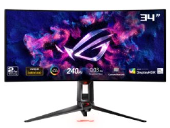 ASUS 34" 240Hz OLED UWQHD Curved Gaming Monitor NVIDIA G-Sync DCI-P3 99% sRGB 135% ROG Swift OLED PG34WCDM