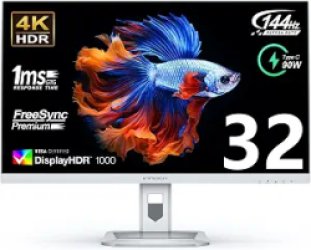 INNOCN 32" Mini LED 4K UHD 3840 x 2160 Computer Gaming Monitor 144Hz 1ms IPS HDR1000 HDMI 2.1 Monitor, 99% DCI-P3, USB Type-C Connectivity, Pivot/Height Adjustable Stand - 32M2V
